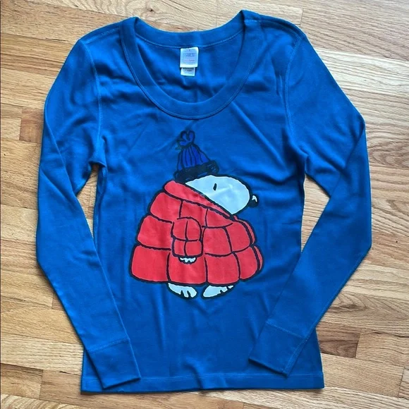 Hanna Andersson - Women’s Peanuts/Snoopy Holiday Long John Pajama Set - Picture 6 of 16